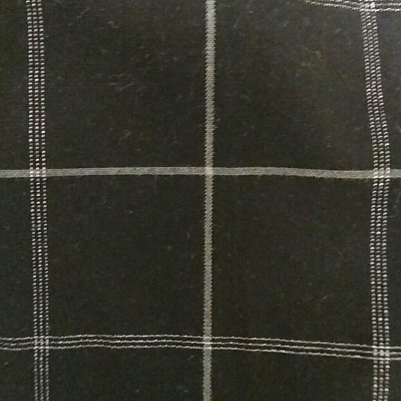 Bar III Cropped Pant Black Gray Windowpane Pattern Lightweight Flat Front Size M - Picture 6 of 7